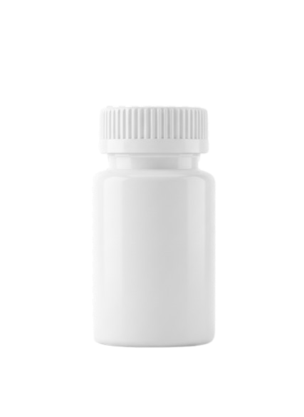 White Premium Pill Jar with Child lock Cap