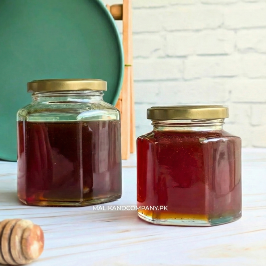Hexagon Glass Jars - Honey, Jam, Candlewax, Sweets