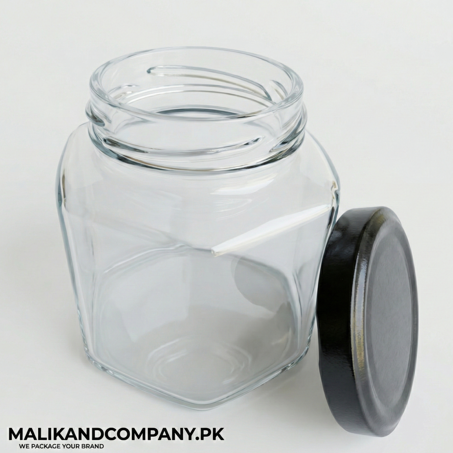 Hexagon Glass Jars - Honey, Jam, Candlewax, Sweets