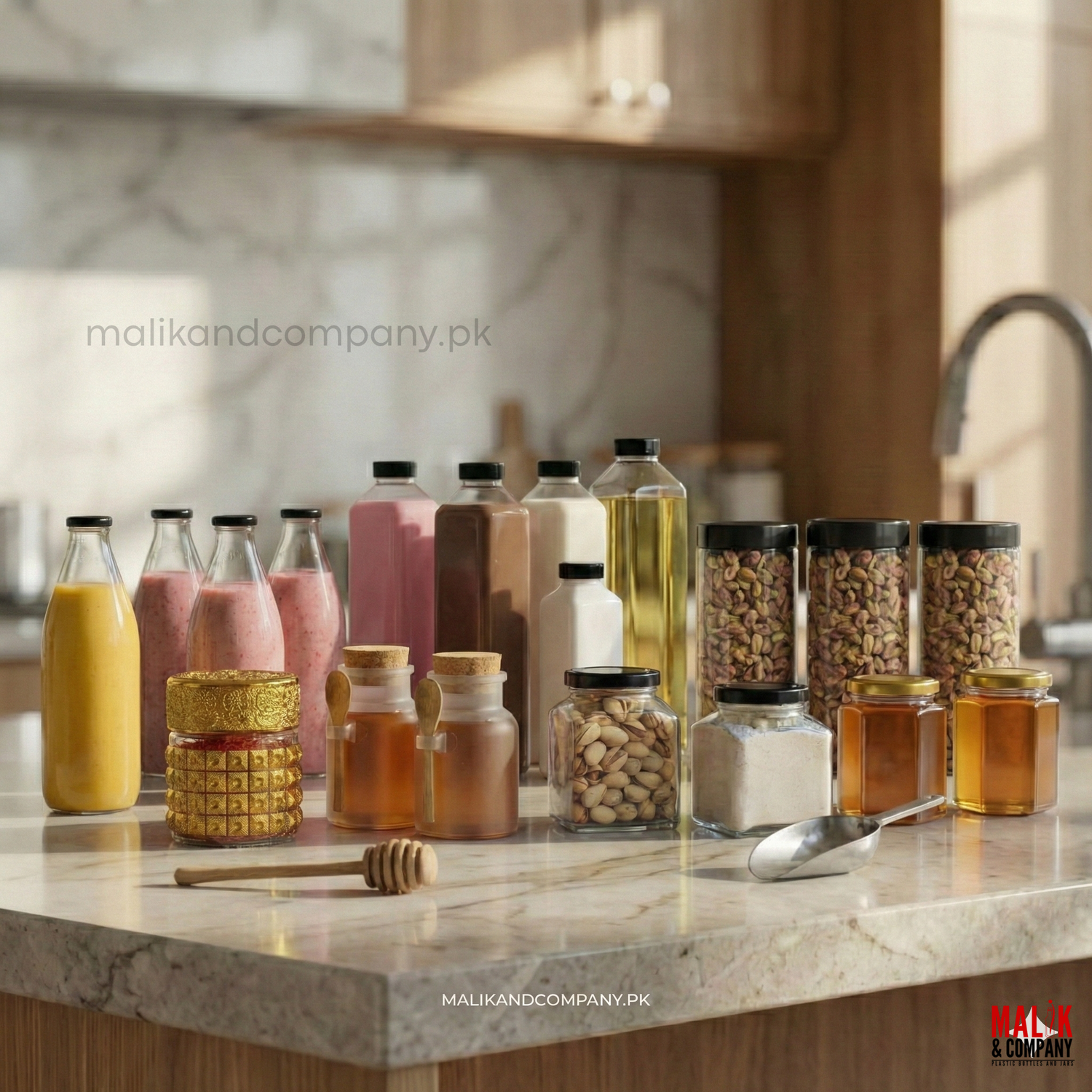 Food Grade Jars & Bottles - Honey, Spices & Juices