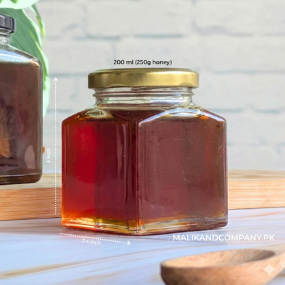 Square Glass jars for Honey, Jam, Spices & Pickles storage