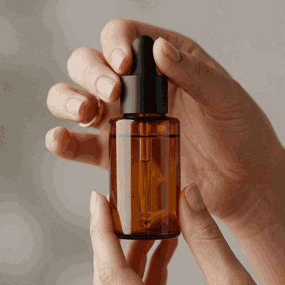 Amber Flat Shoulder Glass Serum Bottle | Empty Dropper Bottle – Wholesale Pakistan