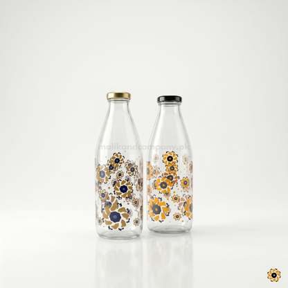 1 litre glass bottle for milk juice and water storage Pakistan food grade reusable