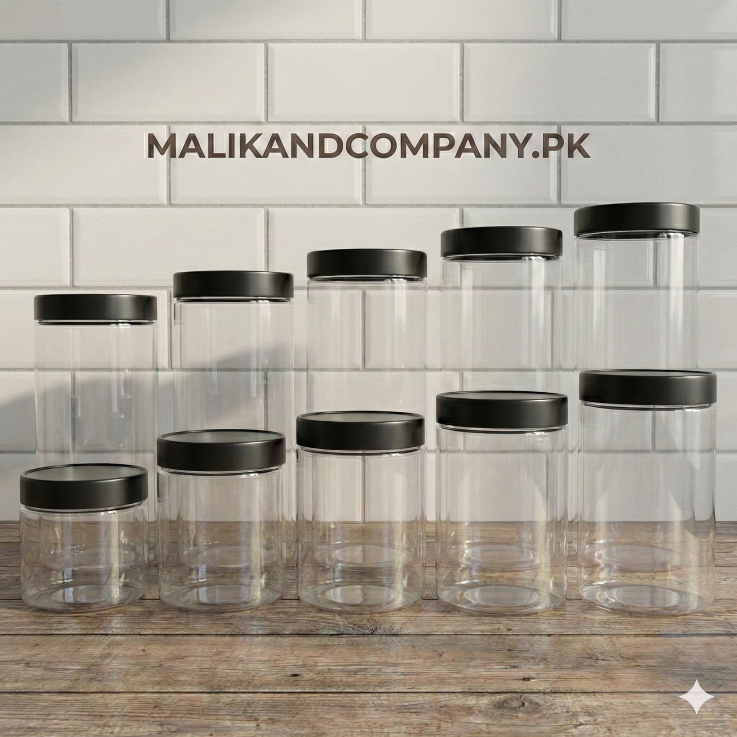 Round Cylinder Jars for Spices, Dry fruits