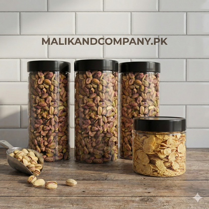 Round Cylinder Jars for Spices, Dry fruits