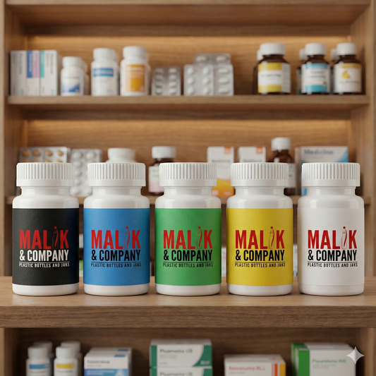 White Premium Pill Jar with Child lock Cap